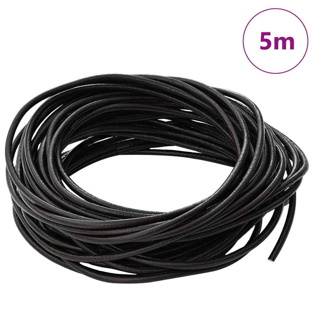 Dunkelbraune Lederschnur Ø2,5 mm x 5 m