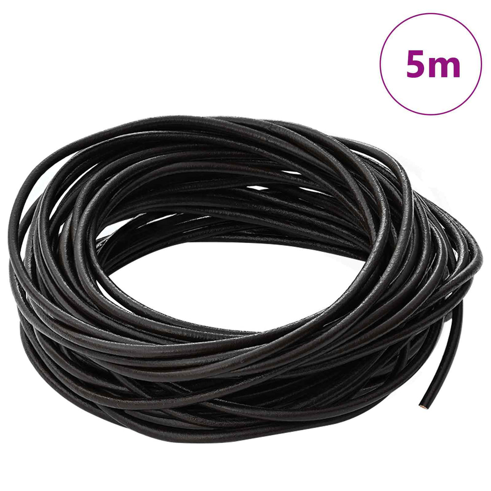 Dunkelbraune Lederschnur Ø3 mm, 5 m
