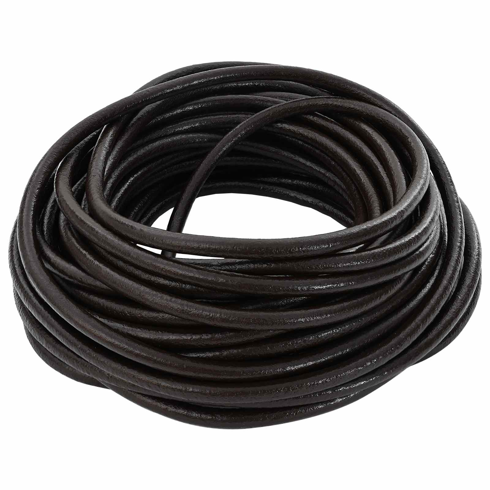 Dunkelbraune Lederschnur, Ø5 mm, 5 m