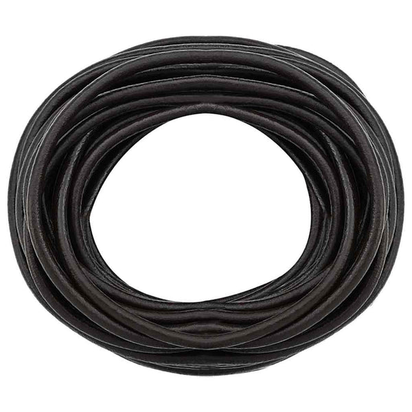 Dunkelbraune Lederschnur, Ø5 mm, 5 m