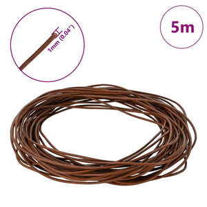 Leder Schnur Hellbraun Ø1 mm x 5 m