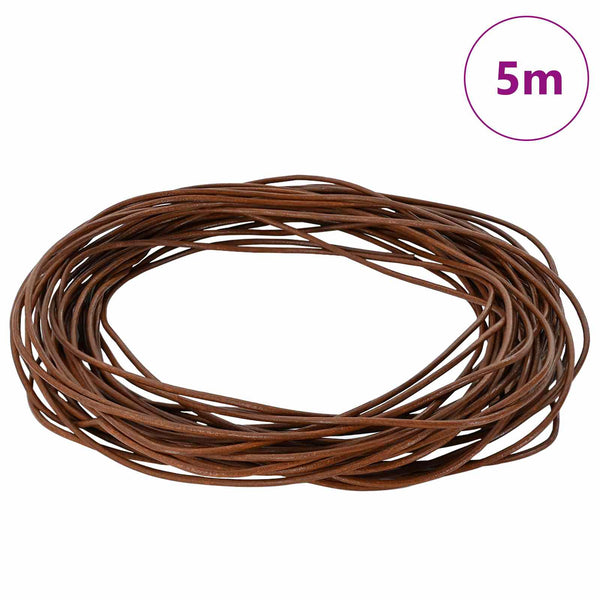 Leder Schnur Hellbraun Ø1 mm x 5 m