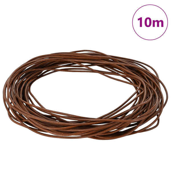 Hellbraune Lederschnur - Ø 1 mm, 10 m