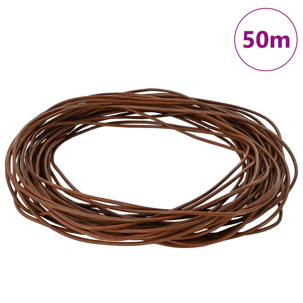 Hellbraune Lederschnur, Ø 1 mm, 50 m