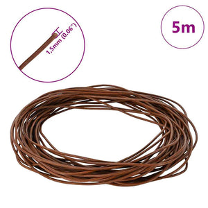 Leder Schnur Hellbraun Ø1,5 mm x 5 m