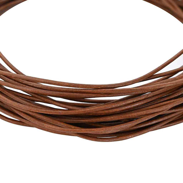 Hellbraune Lederschnur, Ø1,5 mm, 50 m