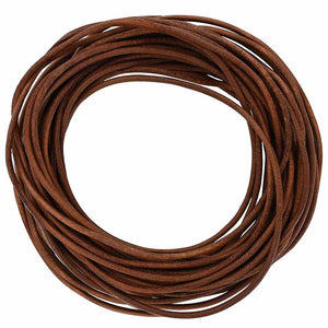 Hellbraune Lederschnur - 2,5 mm x 10 m