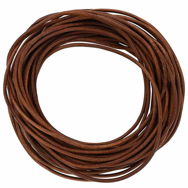 Hellbraune Lederschnur - 2,5 mm x 10 m