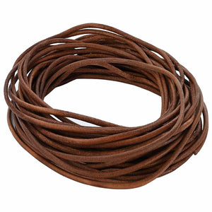 Leder Schnur Hellbraun Ø2,5 mm x 50 m