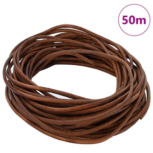 Leder Schnur Hellbraun Ø2,5 mm x 50 m