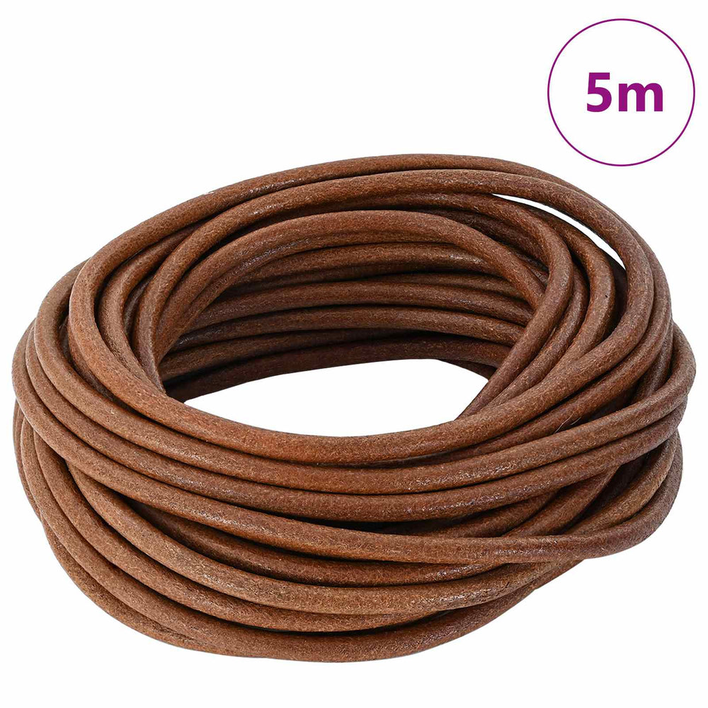 Leder Schnur Hellbraun Ø4 mm x 5 m