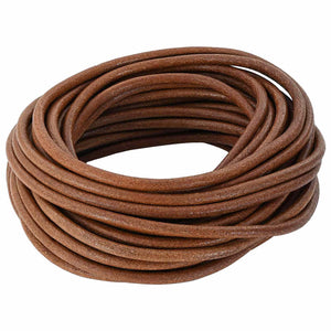 Leder Schnur Hellbraun, 5 mm x 10 m