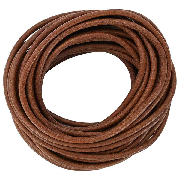 Leder Schnur Hellbraun, 5 mm x 10 m