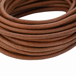 Hellbraune Lederschnur, Ø5 mm, 50 m