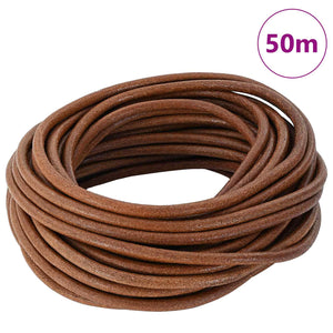 Hellbraune Lederschnur, Ø5 mm, 50 m