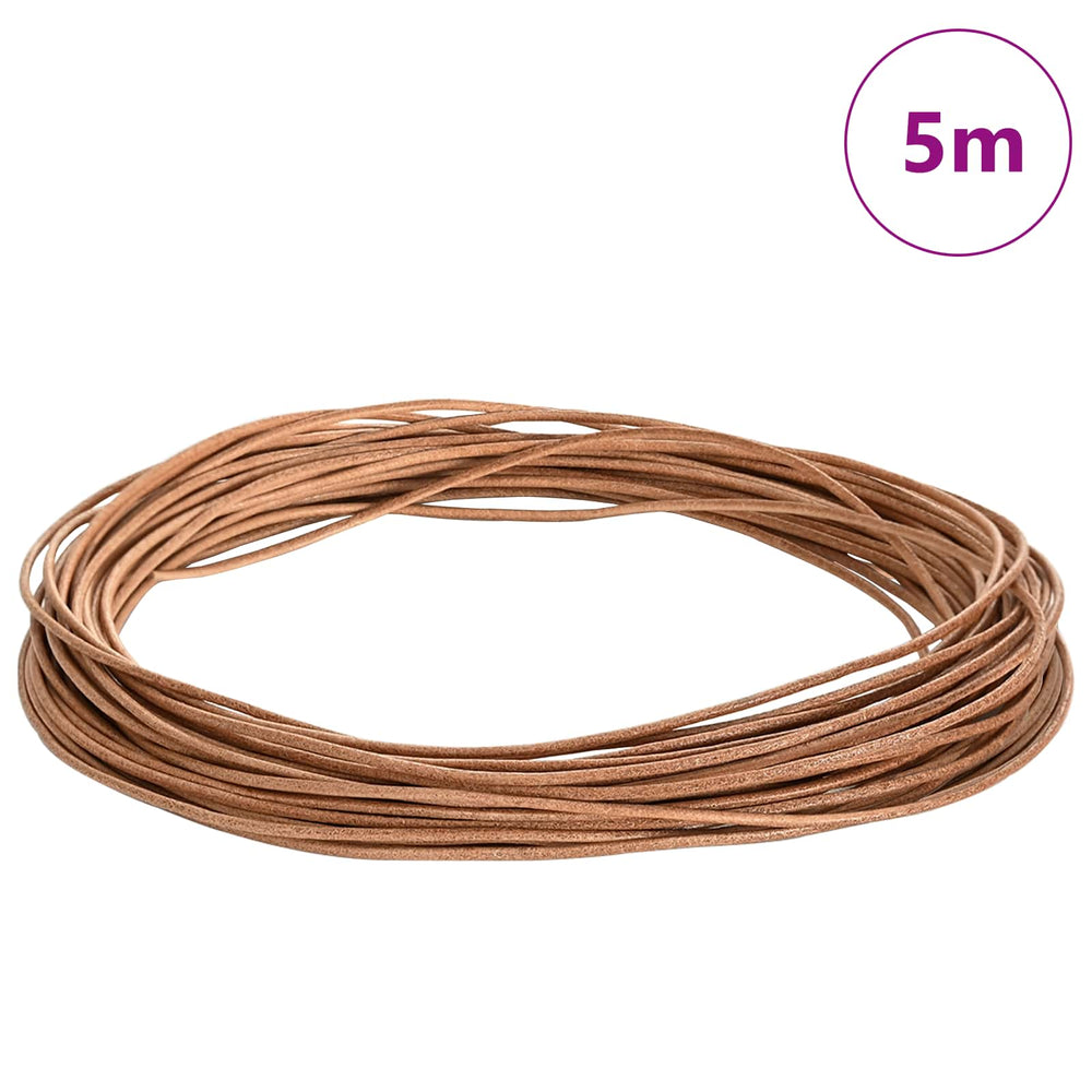 Braune Lederschnur Ø1 mm x 5 m