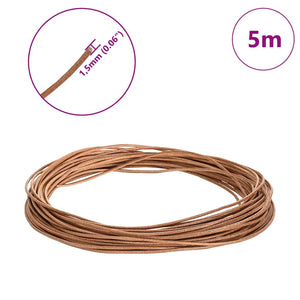Braune Lederschnur Ø1,5 mm x 5 m
