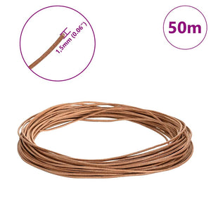 Braune Lederschnur Ø1,5 mm, 50 m