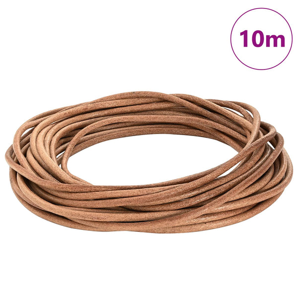 Braune Lederschnur Ø5 mm x 10 m