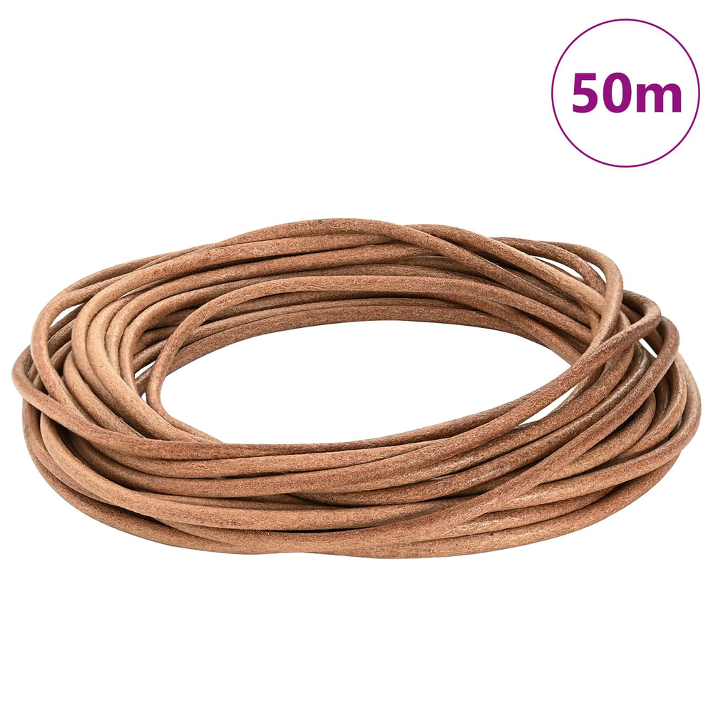 Braune Lederschnur Ø5 mm x 50 m