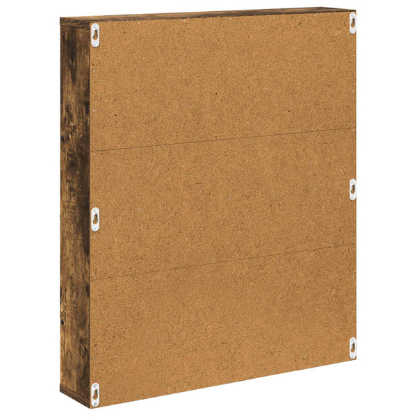 Wandmontiertes Magazinregal, Geräucherte Eiche, 2er-Set