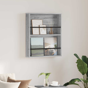 Graues Sonoma Magazinregal Wandmontage