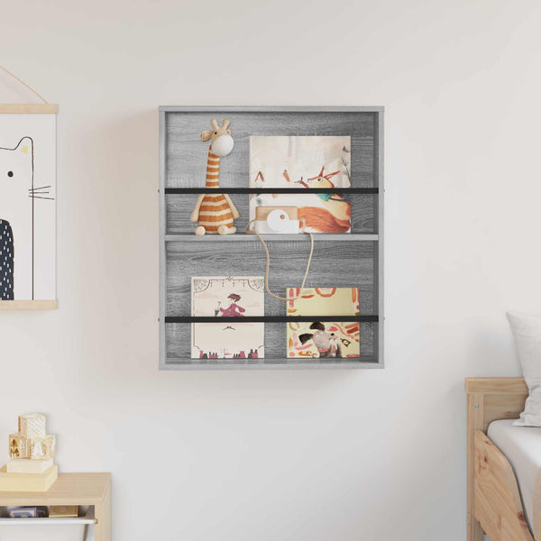 Graues Sonoma Magazinregal Wandmontage