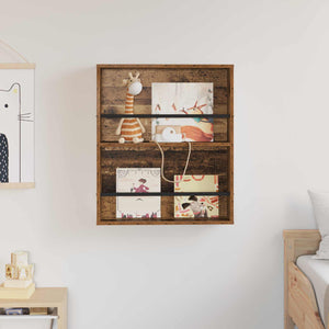 vidaXL Étagère murale de rangement avec étagère en bois de récupération 60 x 12 x 70 cm Bois d'ingénierie