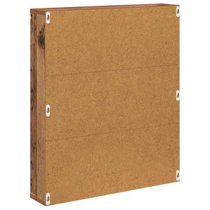 Wandmontiertes Zeitschriftenregal 2er-Set Altholz