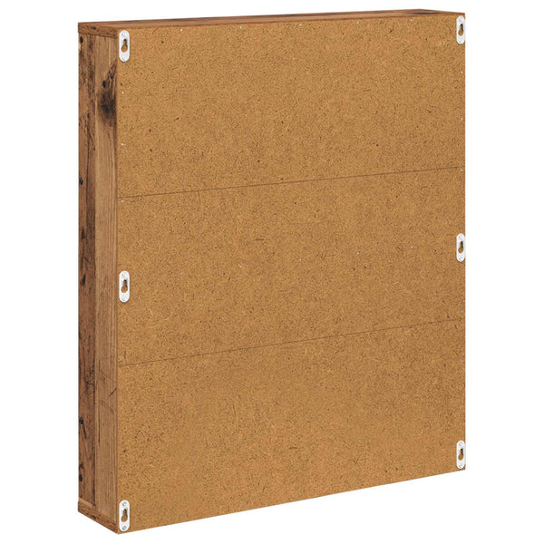 Wandmontiertes Zeitschriftenregal 2er-Set Altholz