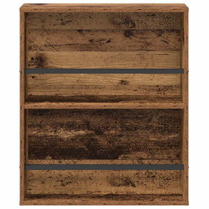 Wandmontiertes Zeitschriftenregal 2er-Set Altholz