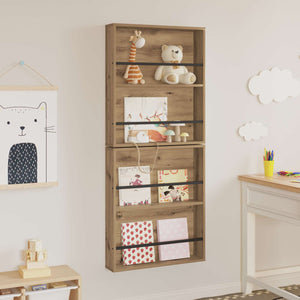 2er Set Magazinregal Artisan Eiche Wandmontage