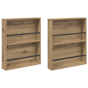 2er Set Magazinregal Artisan Eiche Wandmontage
