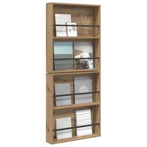 2er Set Magazinregal Artisan Eiche Wandmontage