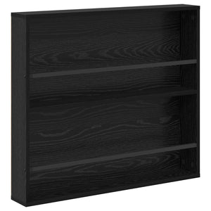 Magazinregal Schwarz Eichenoptik Wandmontage