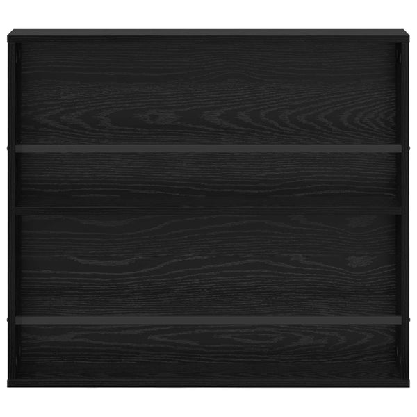 Magazinregal Schwarz Eichen-Optik, 2er-Set