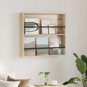 Magazinregal Sonoma-Eiche Wandmontage
