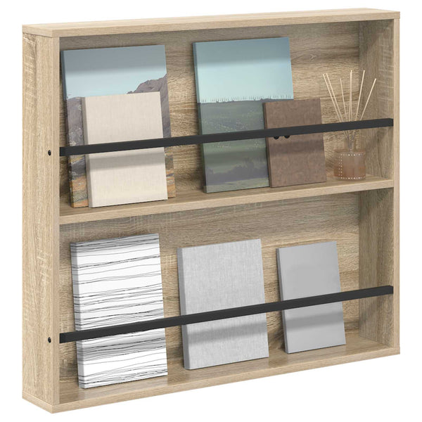 Magazinregal Sonoma-Eiche Wandmontage