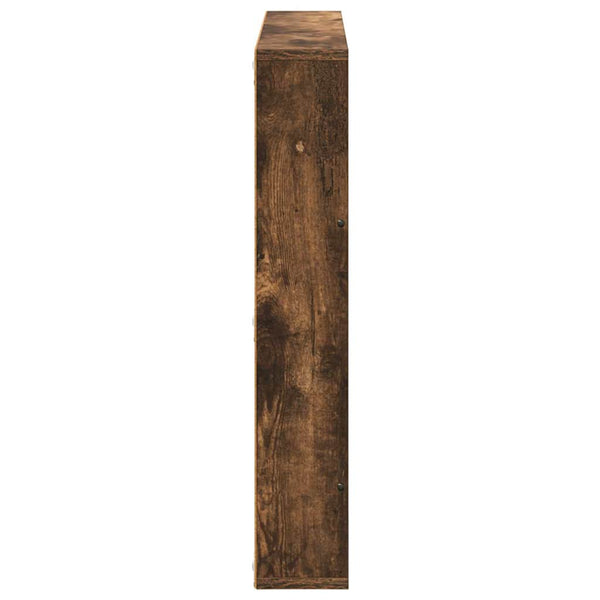 vidaXL Étagère à magazines avec étagère 2 pcs Chêne fumé 80 x 12 x 70 cm