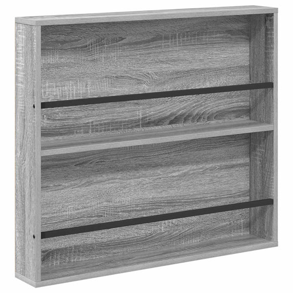 Wandmontiertes Magazinregal, Grau Sonoma, 2er-Set