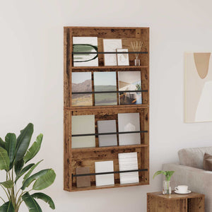 Zeitschriftenregal 2er Set Altholz