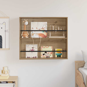 vidaXL Étagère à magazines Chêne artisanal 80 x 12 x 70 cm Bois d'ingénierie