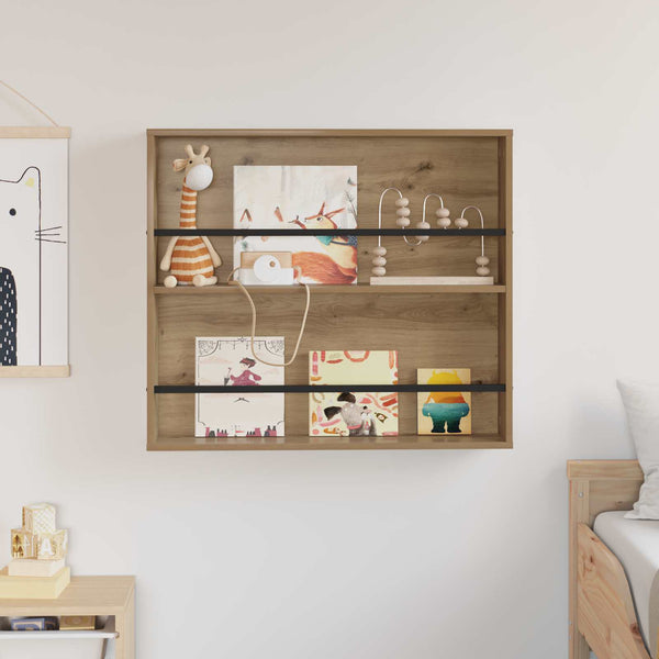 vidaXL Étagère à magazines Chêne artisanal 80 x 12 x 70 cm Bois d'ingénierie