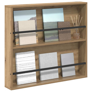 vidaXL Étagère à magazines Chêne artisanal 80 x 12 x 70 cm Bois d'ingénierie