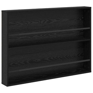 Magazinregal Schwarz Eichenoptik Wandmontage