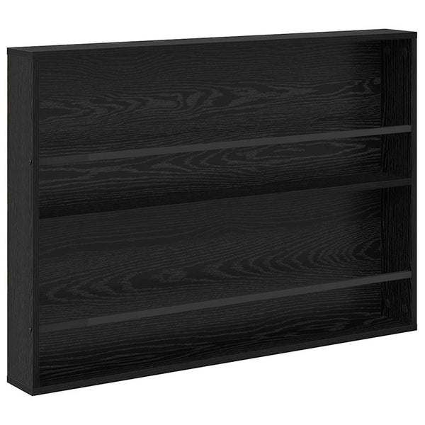 Magazinregal Schwarz Eichenoptik Wandmontage