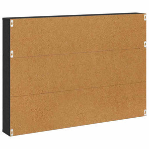 Magazinregal Schwarz Eichenoptik Wandmontage