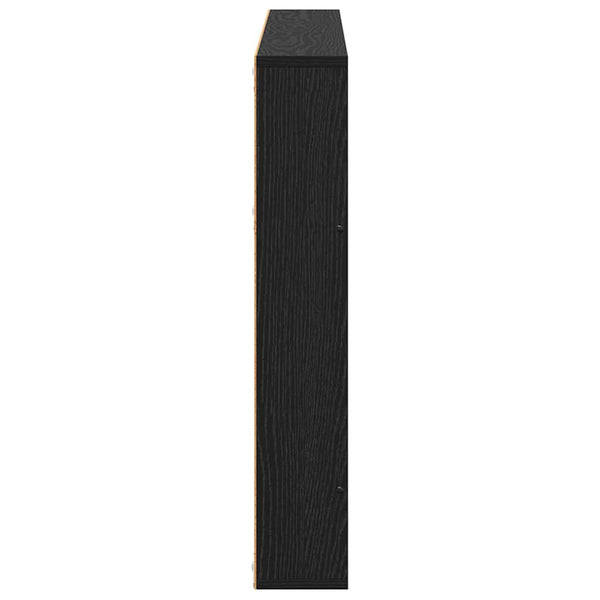 Magazinregal Schwarz Eichenoptik Wandmontage
