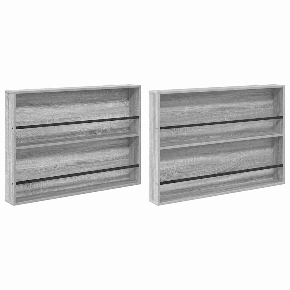 Magazinregal 2er-Set Grau Sonoma 100x70 cm
