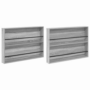 Magazinregal 2er-Set Grau Sonoma 100x70 cm